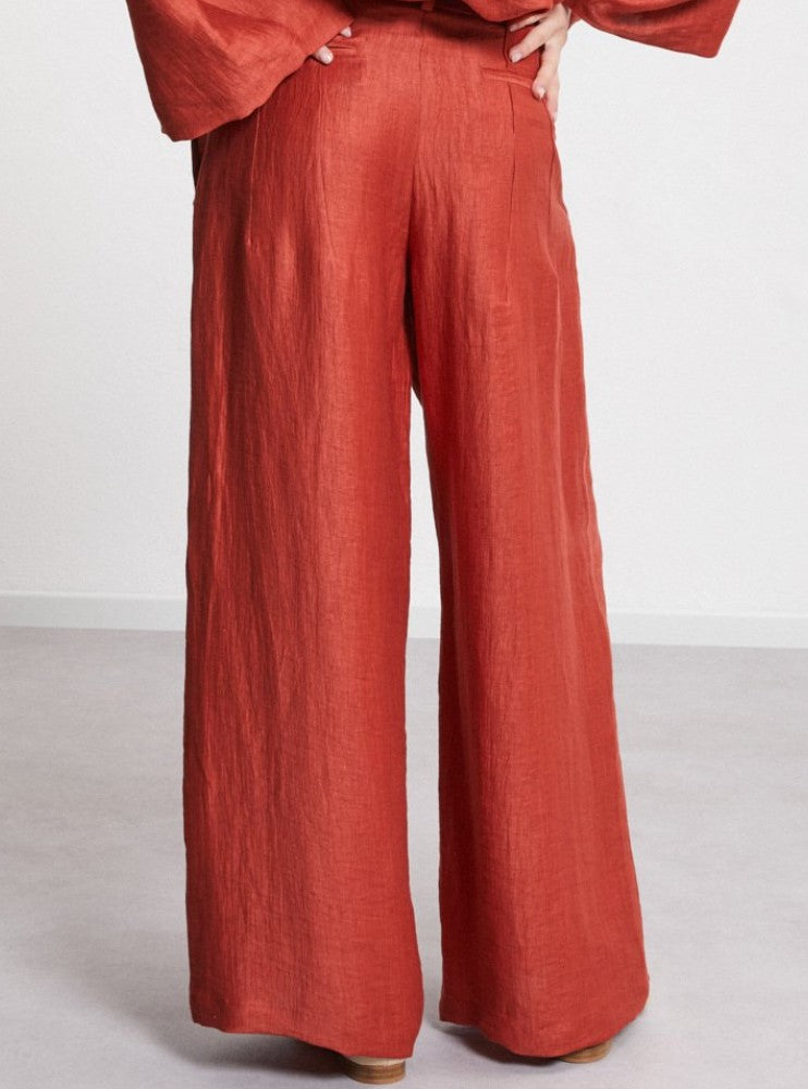 Satin linen Palazzo trousers - Ottod'Ame