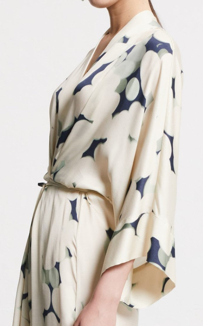 Printed viscose long dress- Ottod'Ame