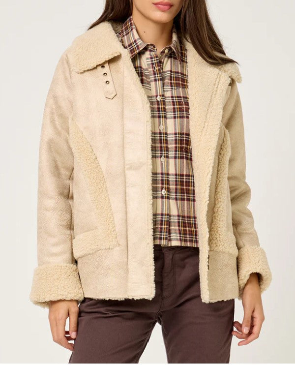 Venise leather effect jacket- FIVE