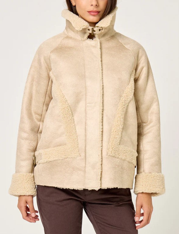 Venise leather effect jacket- FIVE