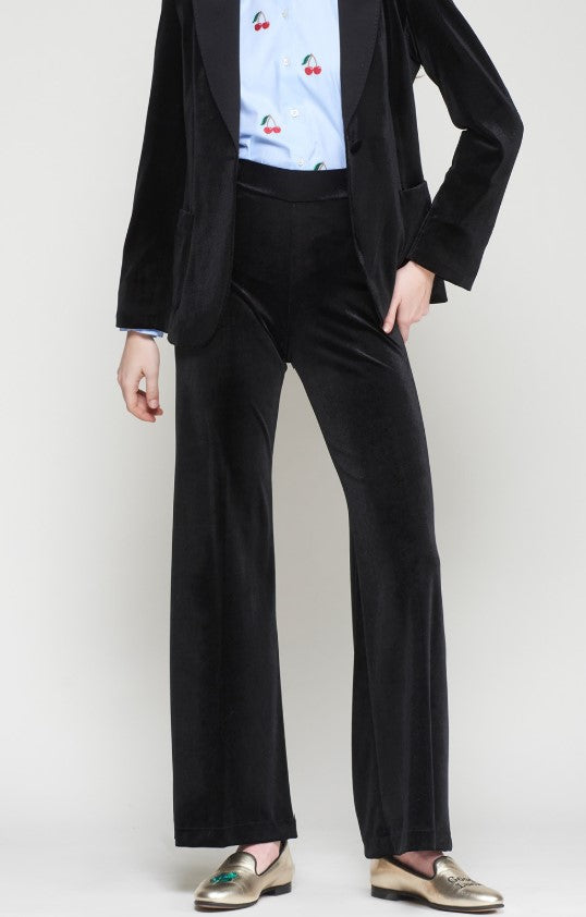 Venus black velvet trousers - Vilagallo