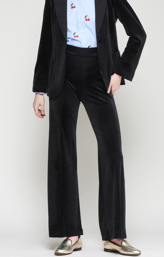 Venus black velvet trousers - Vilagallo