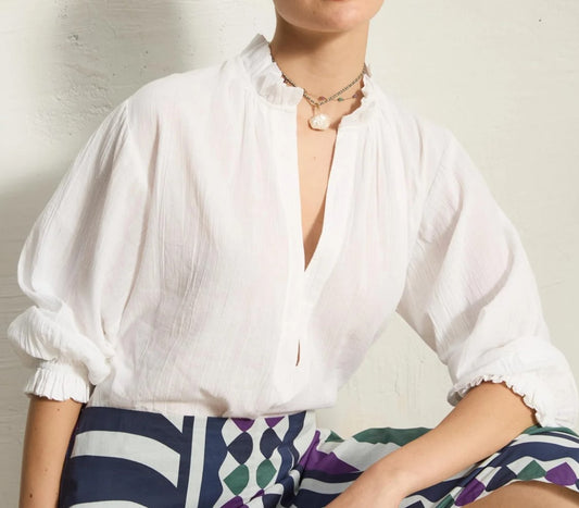 Blouse Sapho fluffy plain - Mare di Latte 23FM192E25