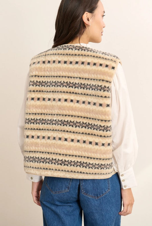 Pola printed gilet - Garance Paris