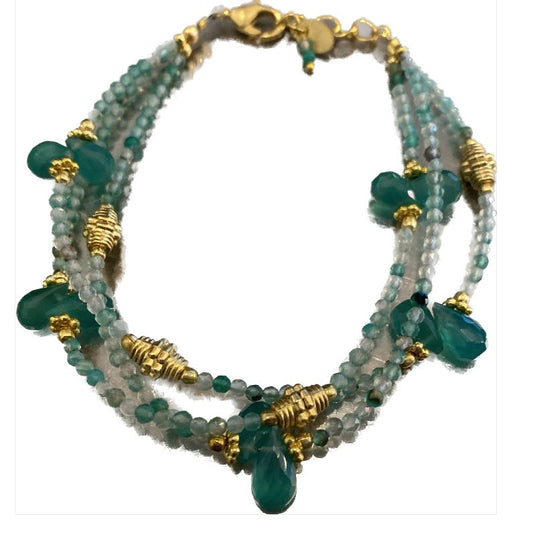 Bracelet Ofelia chysoprase - DIAPERIS