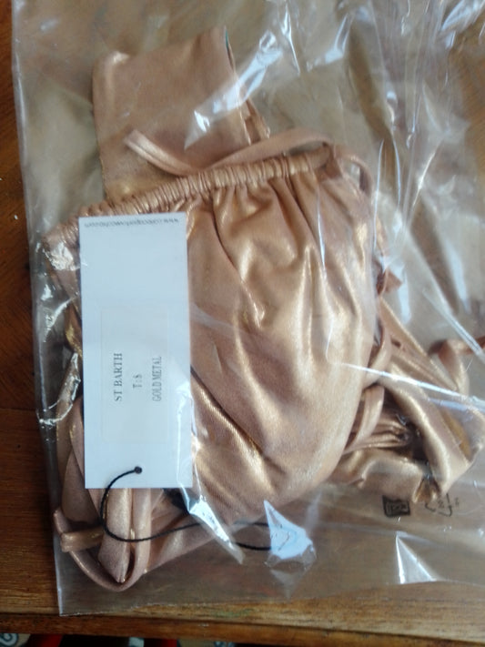 Maillot de bain 2 pieces St Barth gold metal - Carioca -
