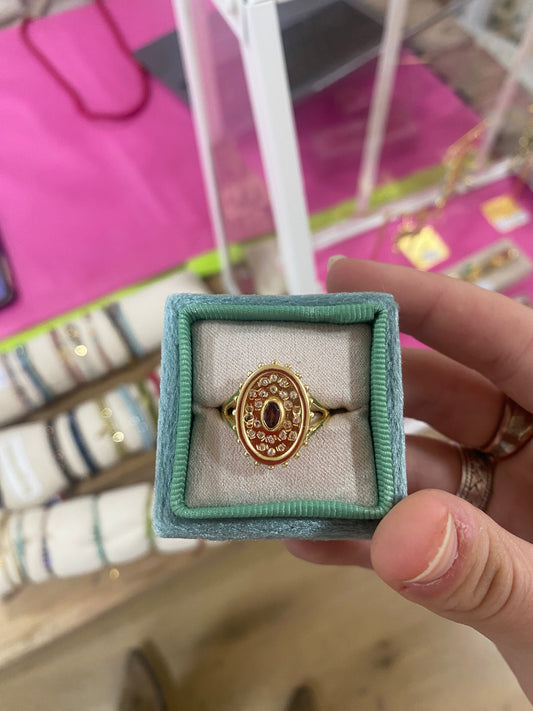 Bague Tosca tourmaline rose doré - DIAPERIS