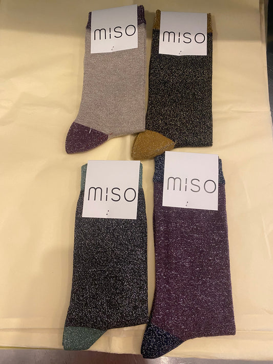 Socks shiny mixed long- MISO