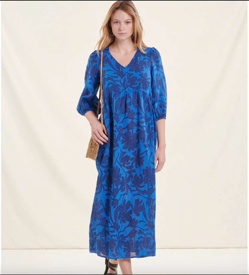 Flower linen dress - La Fee Maraboutee