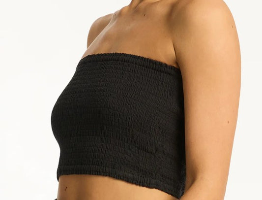 smocked bandeau top - Pitusa